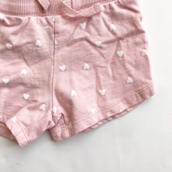 H&M pink heart print shorts EUC 9-12 months - Picture 3 of 5